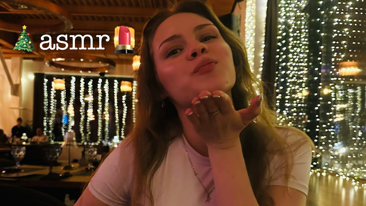 ASMR крашусь и выбираю макияж на новый год 💋🎄