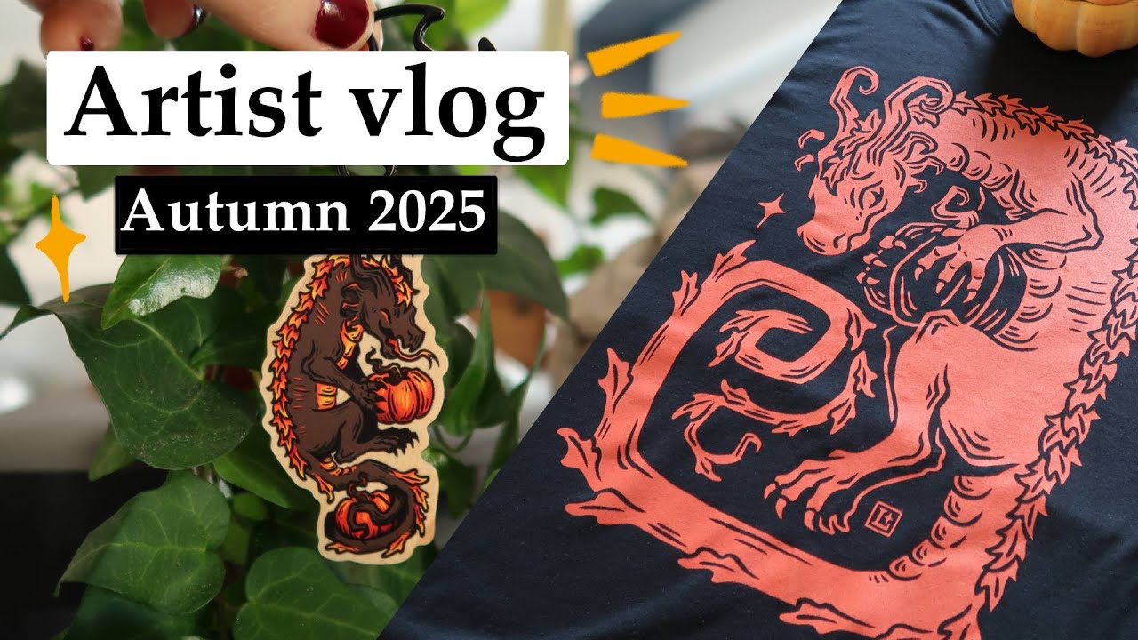 Lunar calendar,  pumpkin dragon and trying to get the spark back! - Artist Vlog