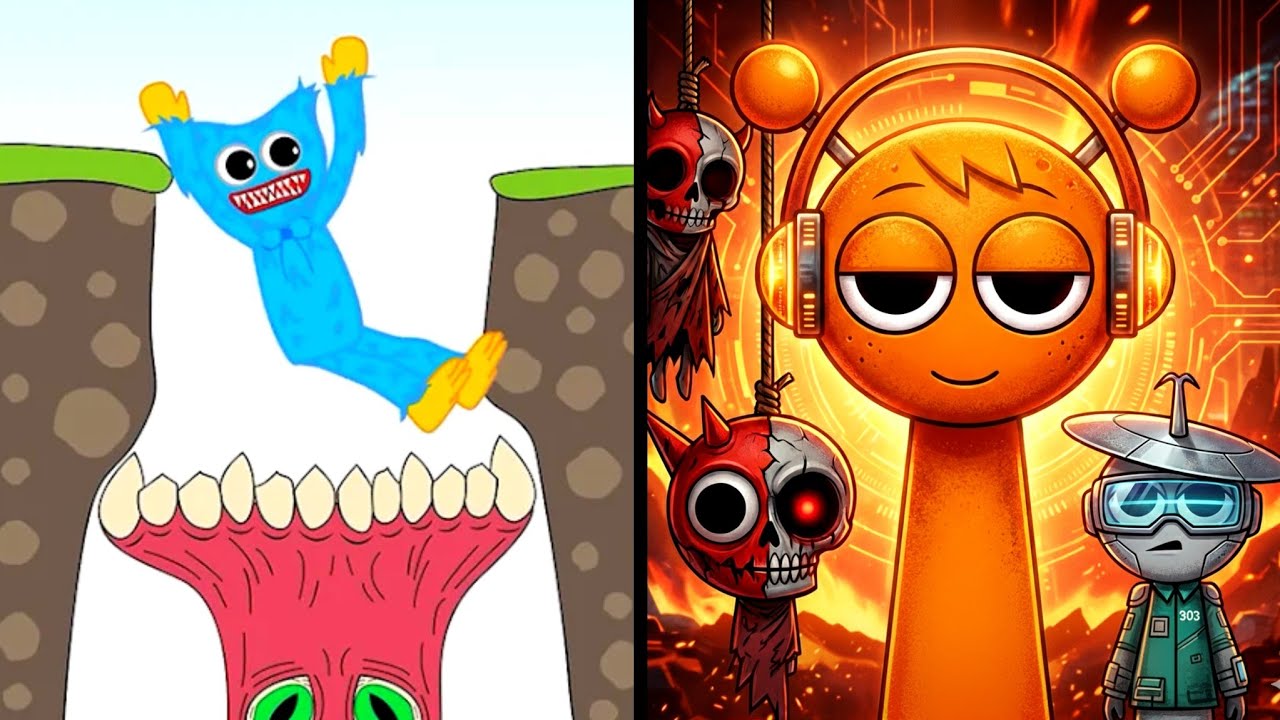 Hugy's Funny Animated Story Vs Spranky Run 👿🐸👹🦊 Max All Levels Android iOS Gameplay Ep 1087