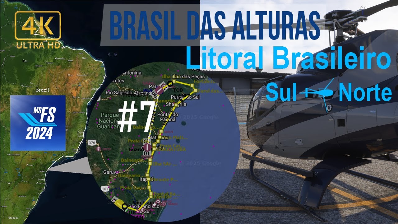 MSFS 2024 || Brasil das Alturas || Litoral Brasileiro de Sul a Norte #7 || SBJV✈ SSPG