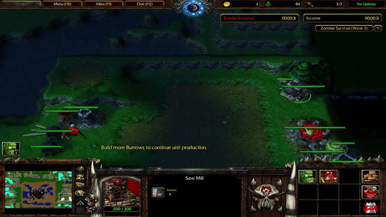 Warcraft 3 - Zombie Survival Th 0.5a | Zombie Gameplay