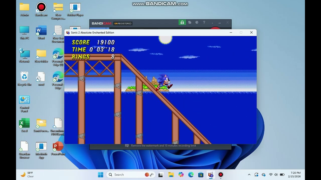 playing sonic 2a with enchantment mod