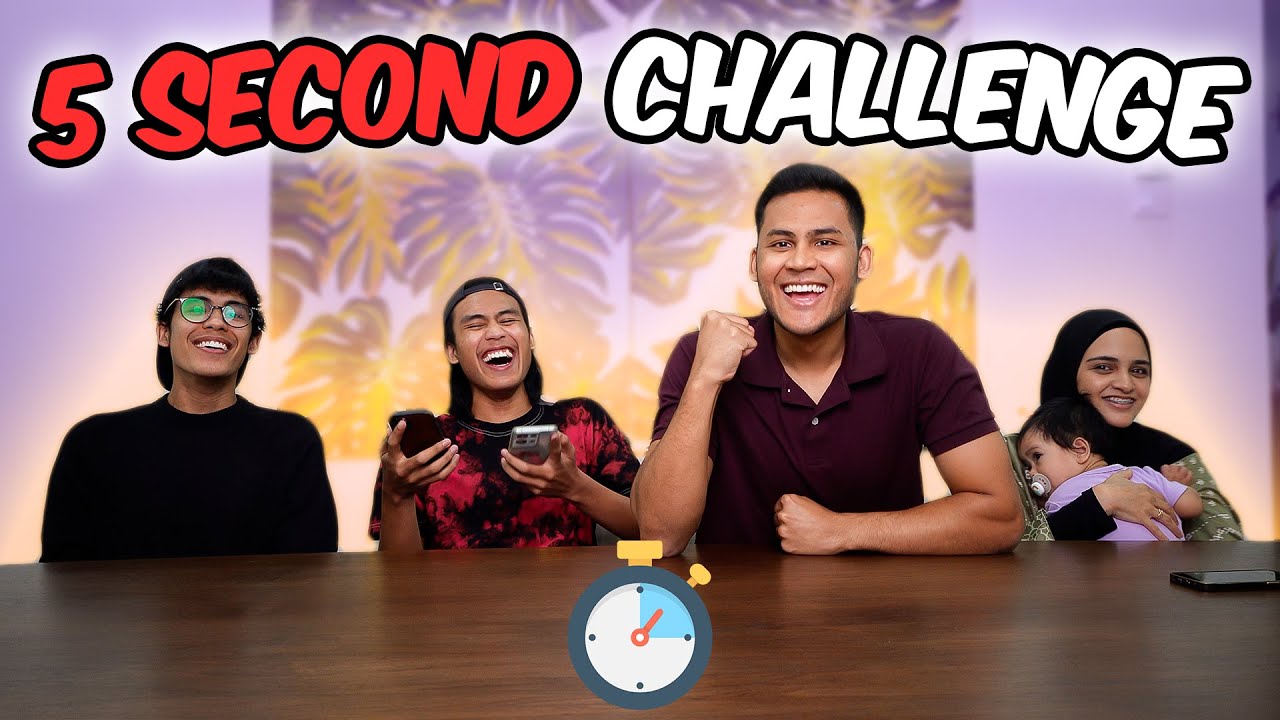 5 SECOND CHALLENGE ⏱🔥!!! W/ Aisyah Habshee, Muhsin Yusni & Luqman Yusni