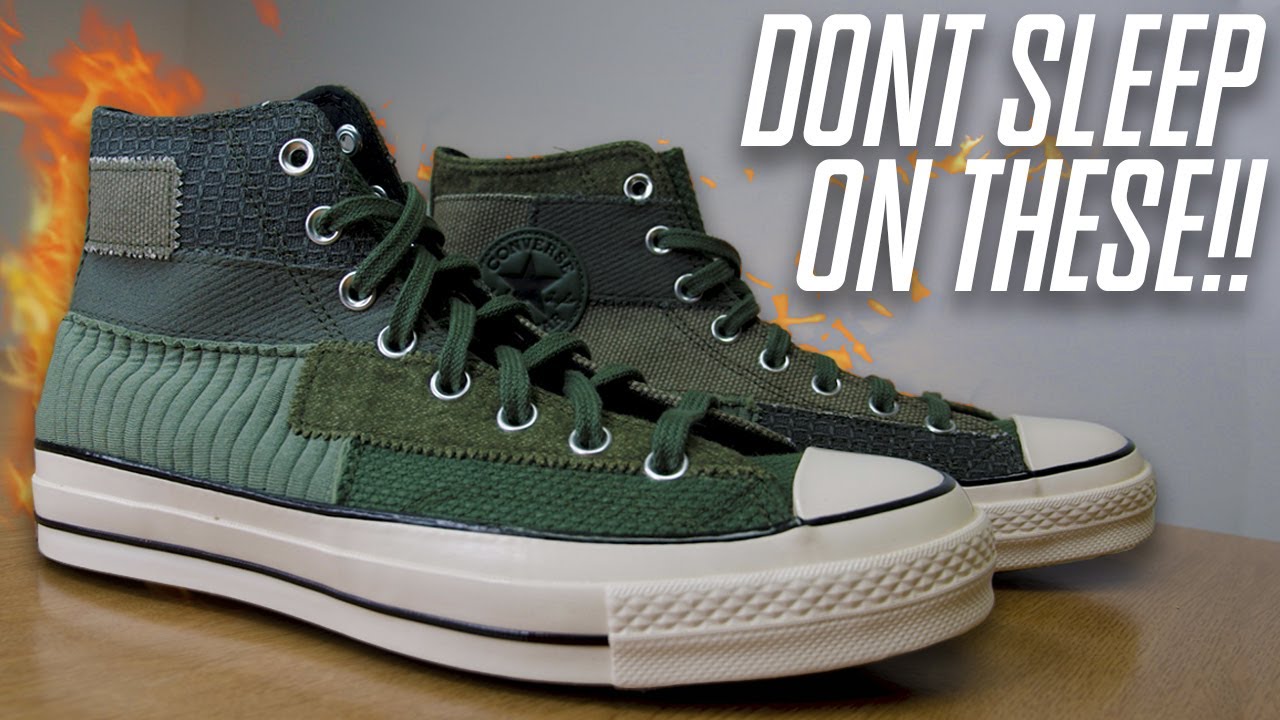 DON'T SLEEP ON THESE CHUCKS!👀 Converse Chuck 70 High 'Green Patchwork' Review & On-Feet