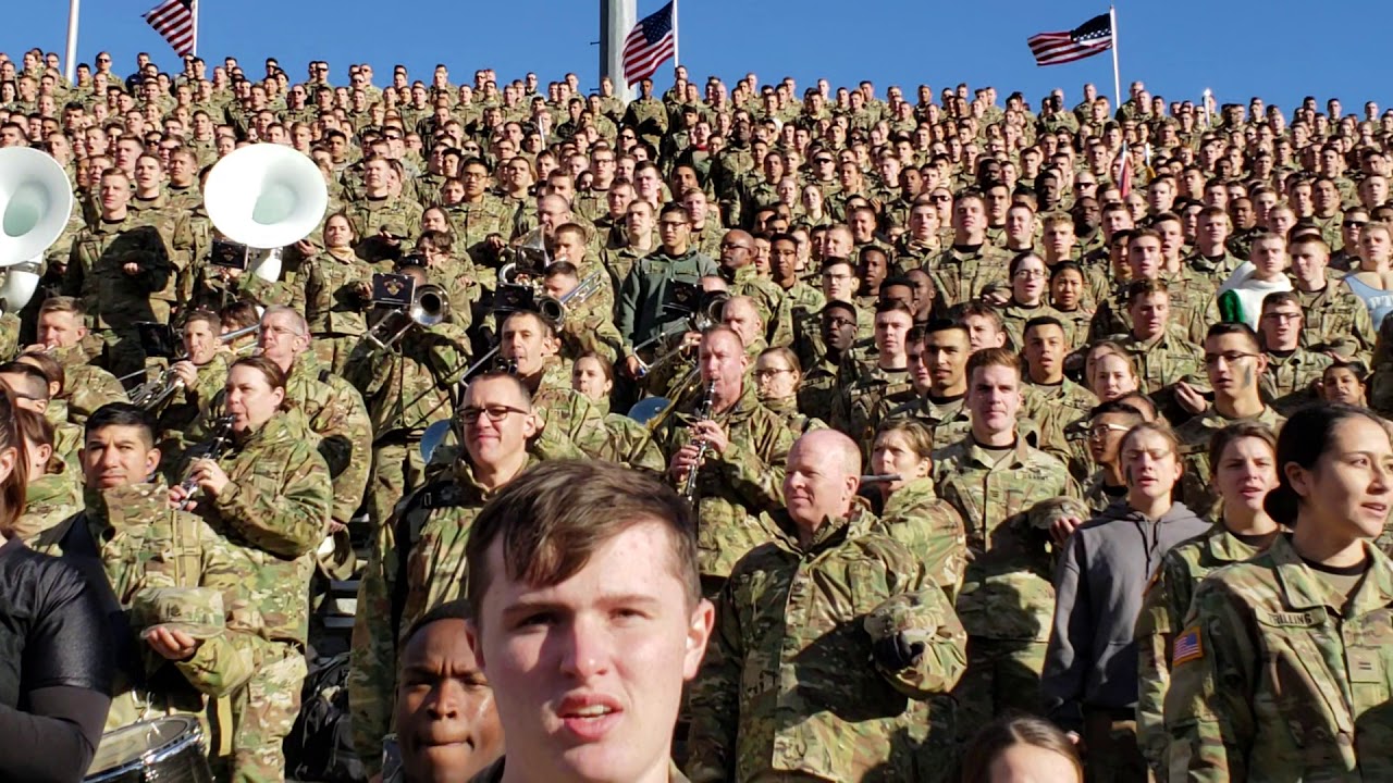 Alma Mater of Air Force, West Point Post 2018 Football Game, 17-14 Win by Army
