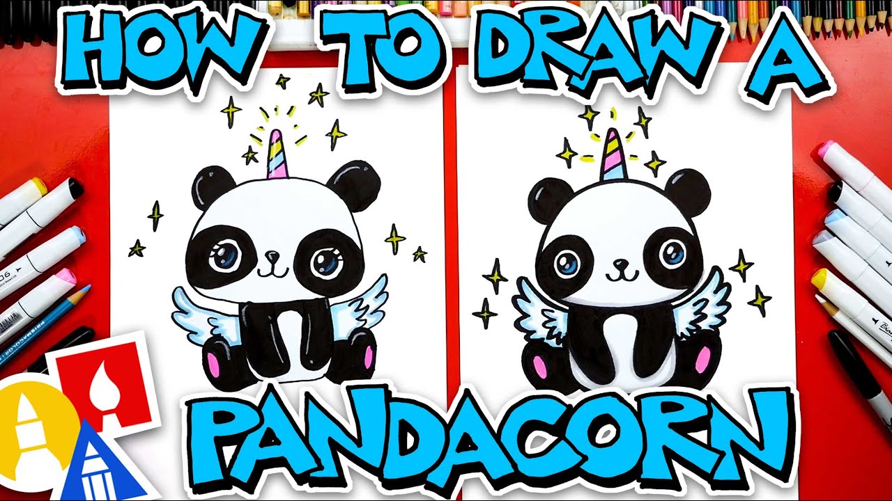 How To Draw A Pandacorn (Panda Unicorn)