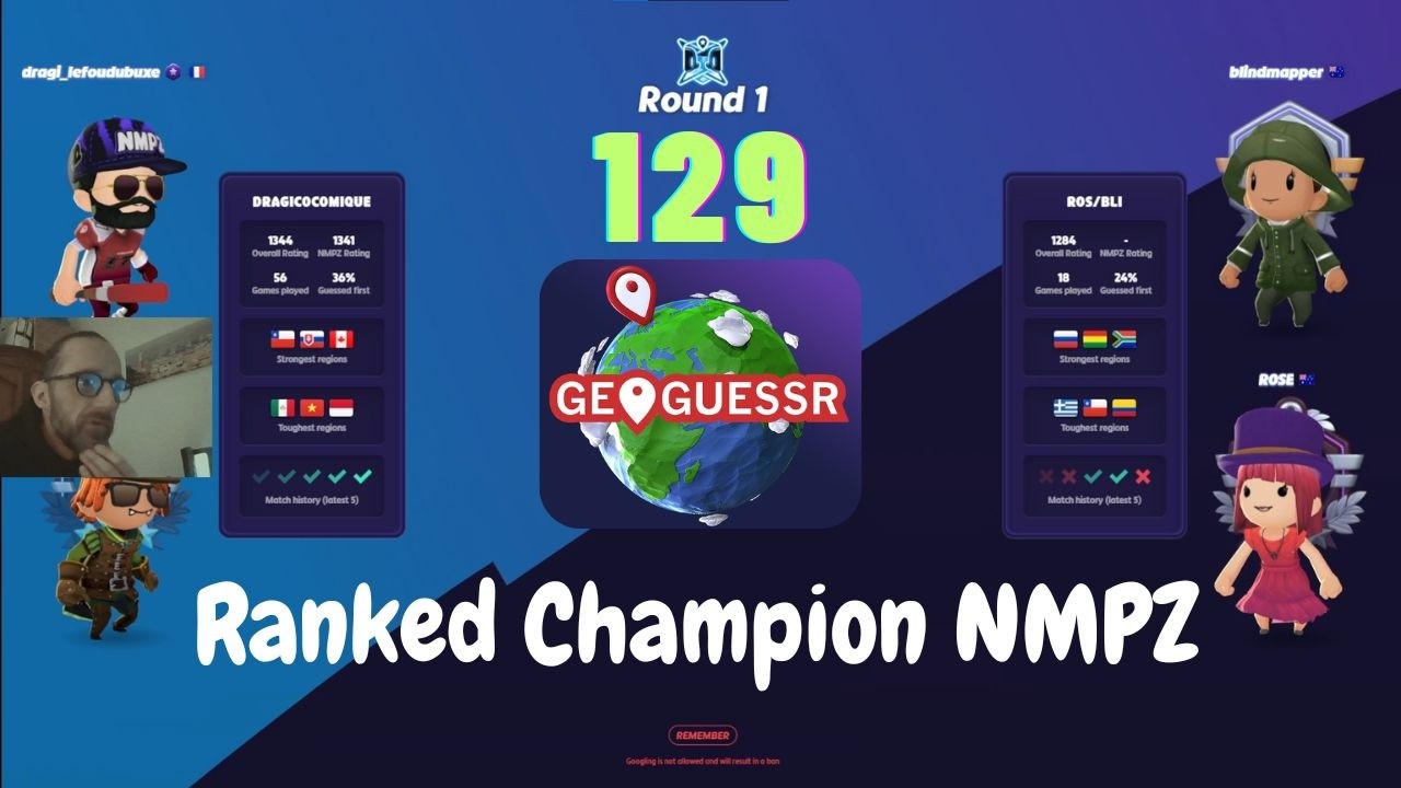 #129 | RANKED CHAMPION TEAM DUELS NMPZ AVEC COCORICO | GEOGUESSR VOD LIVE TWITCH FR
