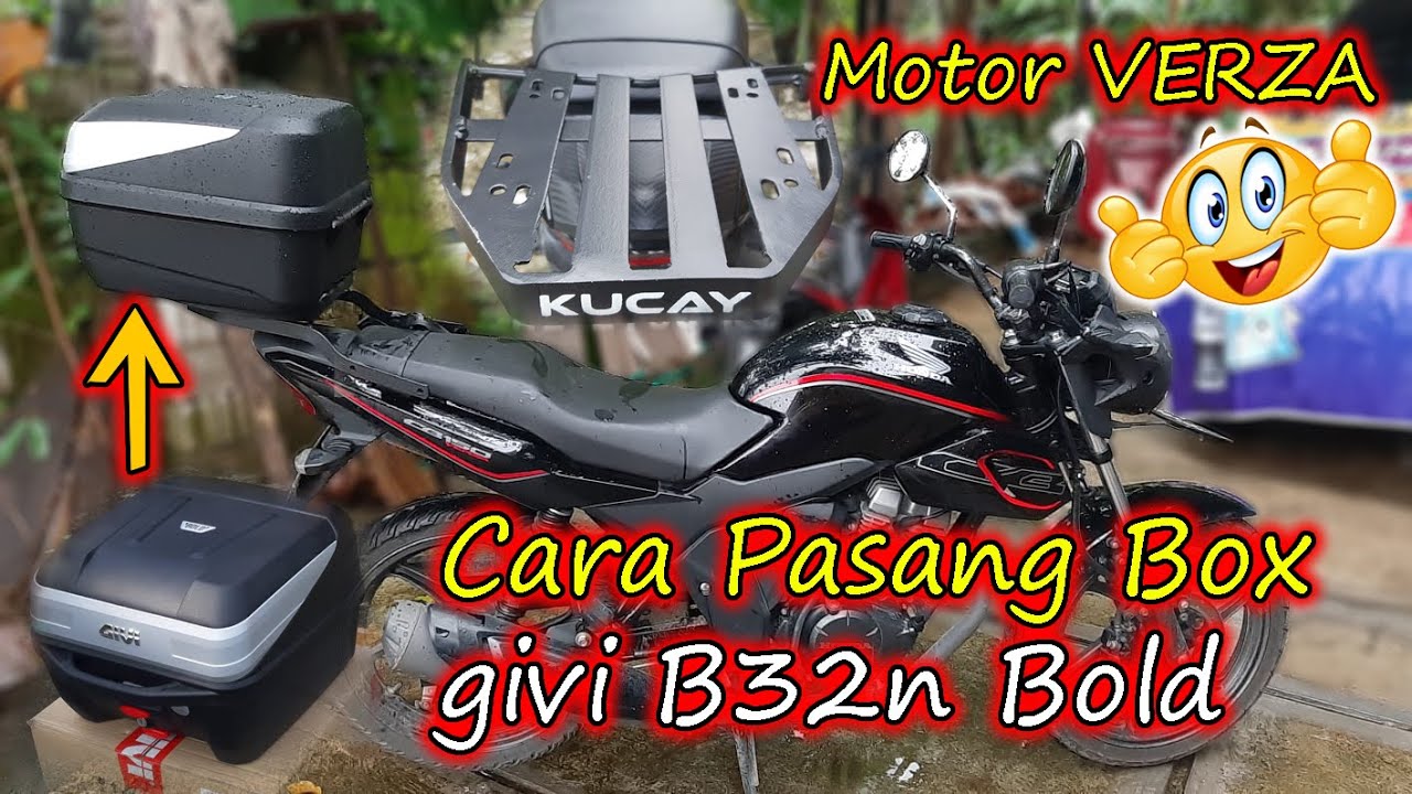 Cara Pasang Box Givi B32 N Bold Bracket Kucay Statis Motor Verza ⁉️ Kuat Semen 50 Kg Mantap Bagasi