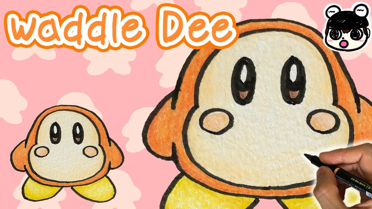 【Kirby】How to draw Waddle Dee | step by step