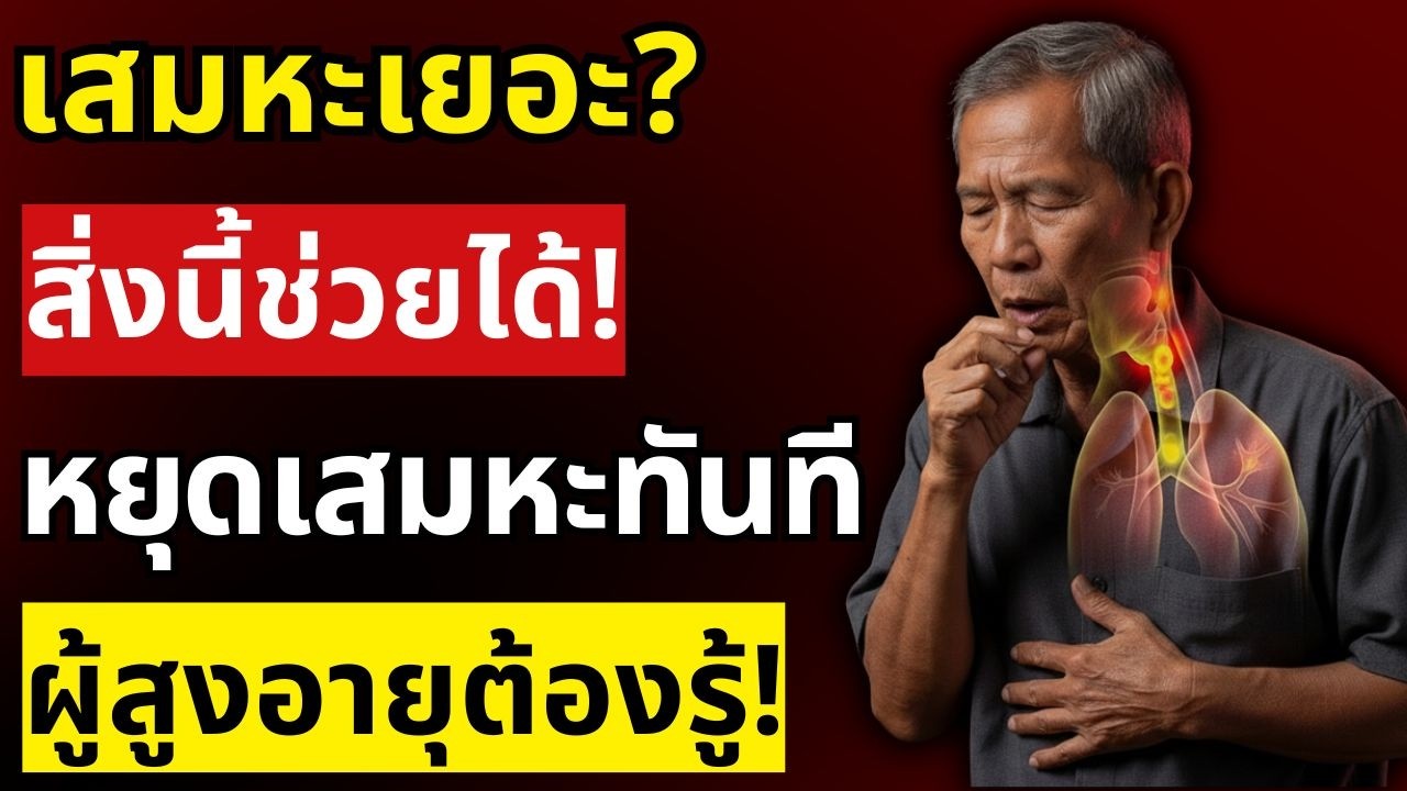 อายุ 60+ ต้องดู! 8 สาเหตุเสมหะทุกเช้า และวิธีล้างออกหมด | สุขภาพผู้สูงอายุ