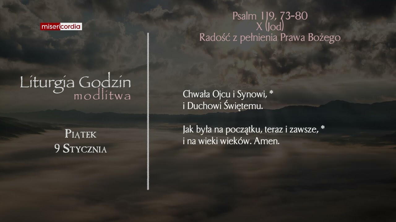 Liturgia Godzin | Modlitwa Południowa | Piątek, II tyg. po Narodzeniu Pańskim