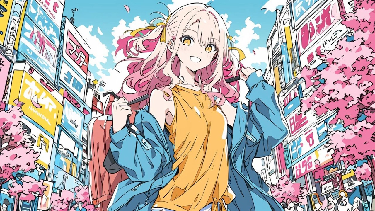 Kawaii Playlist - Electro Melodies Sounding in Cherry Blossom| For  Happy Mood