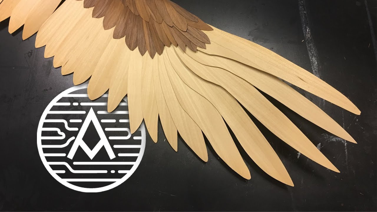 Giant Wood Bird Wing -- Sculpture