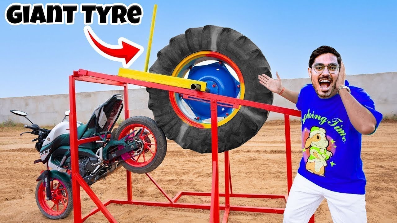 Giant Tractor Tyre Launcher  200 Kmph   Super Powerful