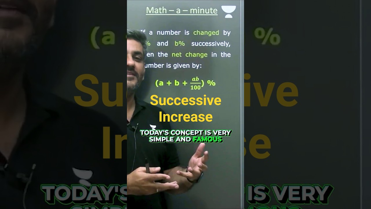 1 Minute Trick to Learn Successive Increase 🔥 Math-a-Minute