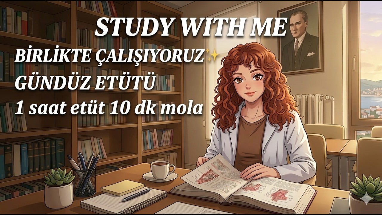 HER GÜN BİRLİKTE DERS ÇALIŞIYORUZ // STUDY WİTH ME 8 HOURS