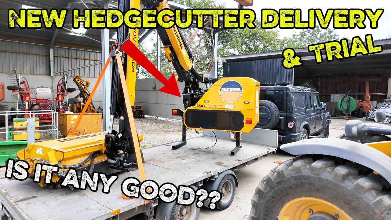New McConnell Tractor Hedge Cutter Delivered, Hedge Cutting Bonnet Cover , Revolution Controls  