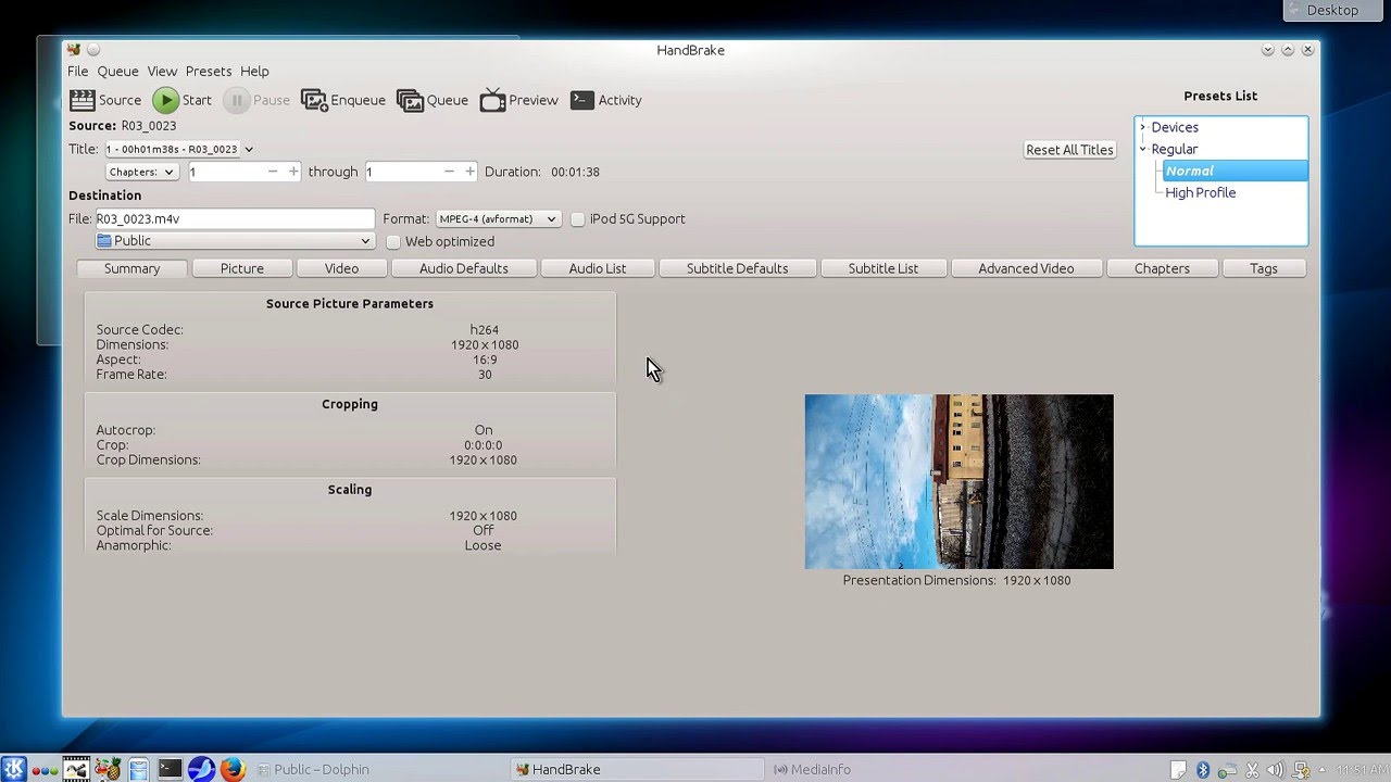 MOV to lossless MKV using Handbrake.