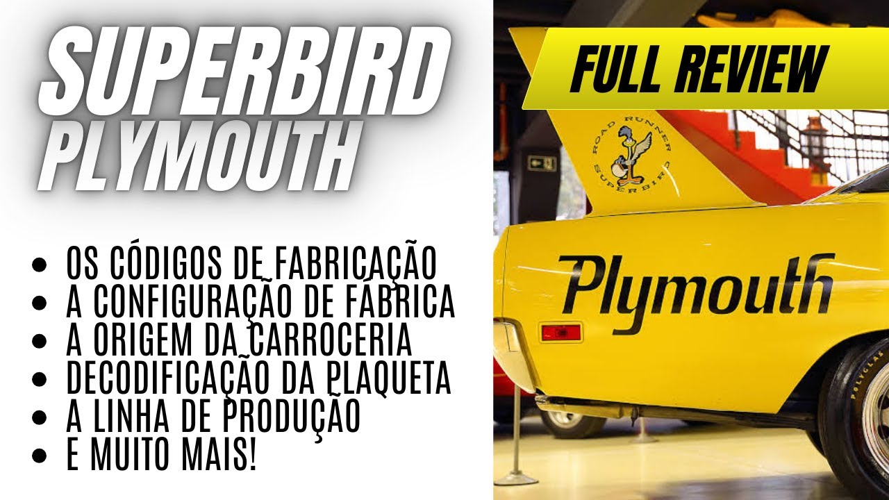 Plymouth Superbird 1970. Um documentário de altíssimo nível.