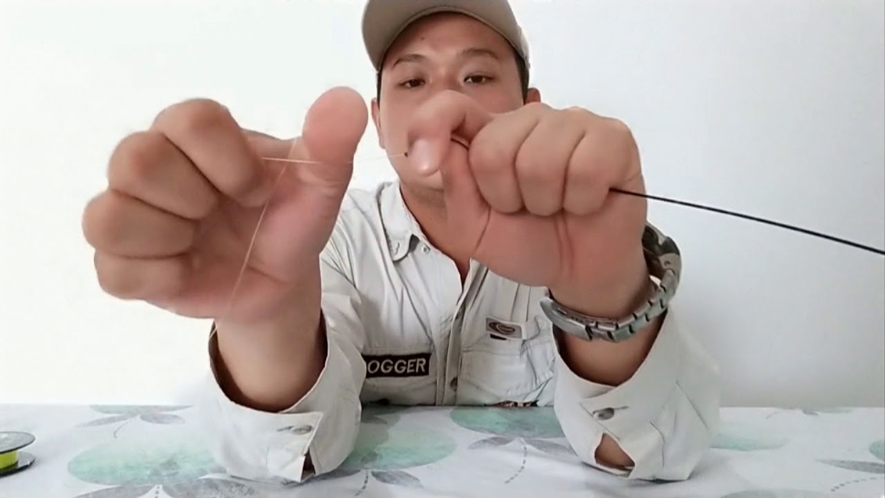 Amarrando linha (3º forma) na ponteira da vara telescopica - Vara telescópica