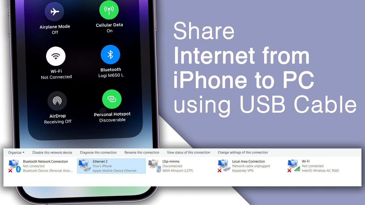 How to Share iPhone Internet Connection with PC via USB Cable