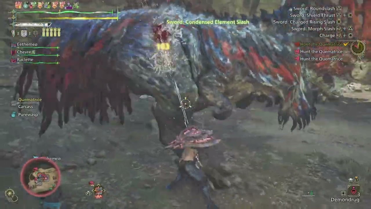 Monster Hunter Wilds_4 Stars Quematrice_Three Tails Better Than None_Charge Blade