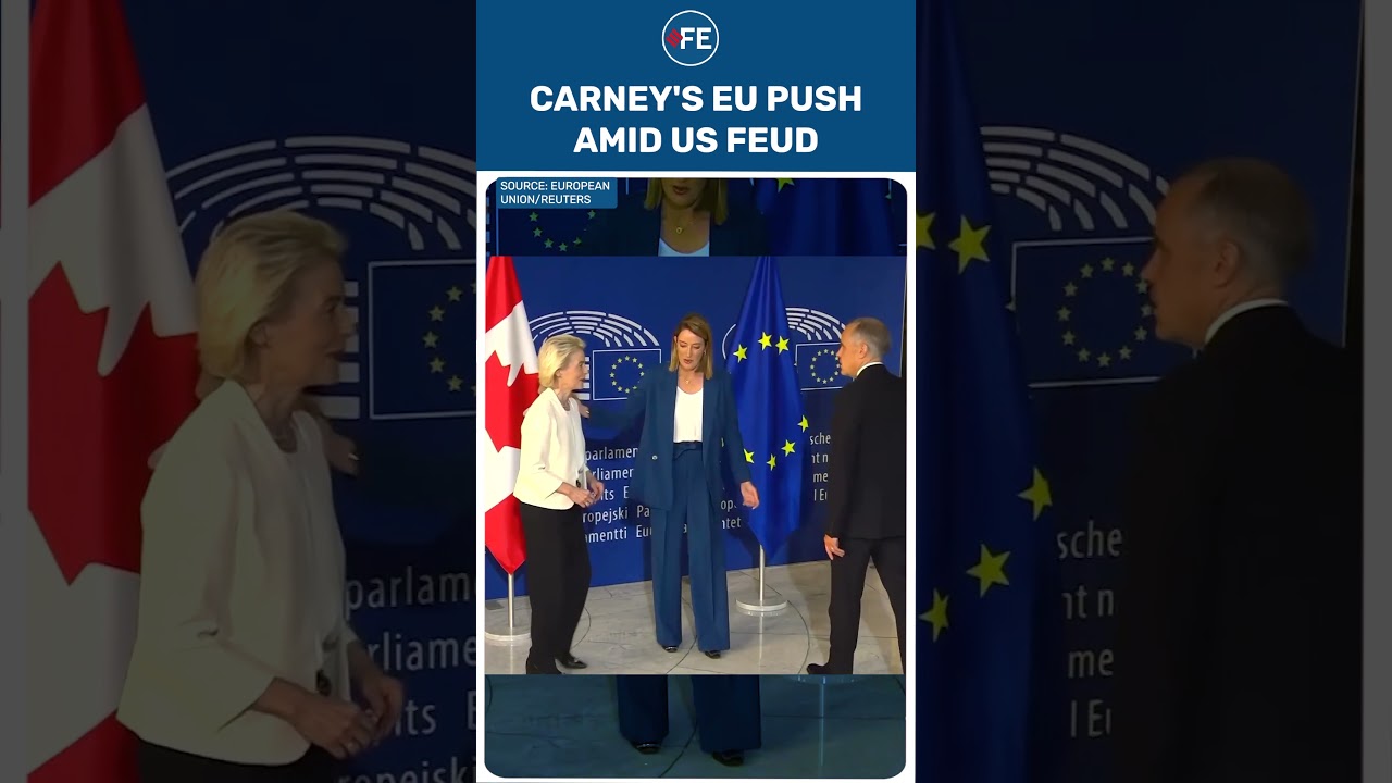 Carney visits Europe to seek closer ties amid worsening trade war with Trump #shorts