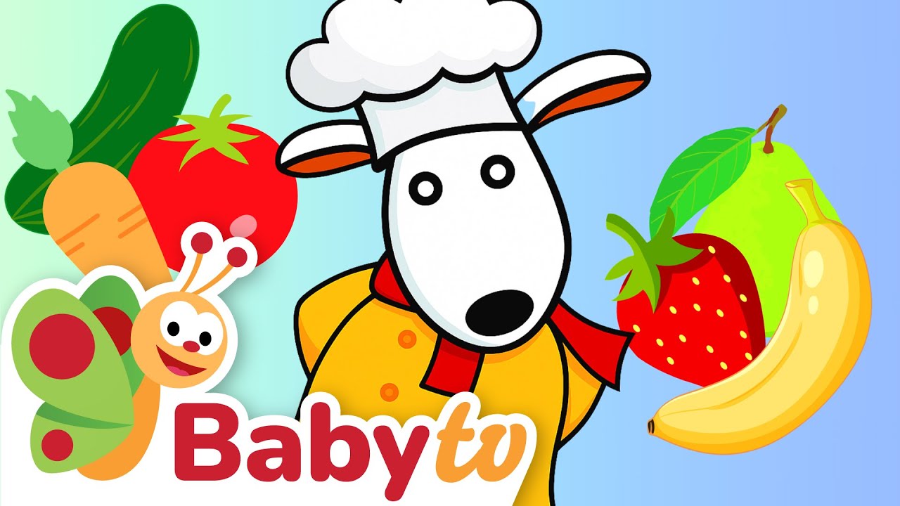 Poznajemy owoce i warzywa 🍎🥦 | Pierwsze słowa dla maluchów @BabyTVPL