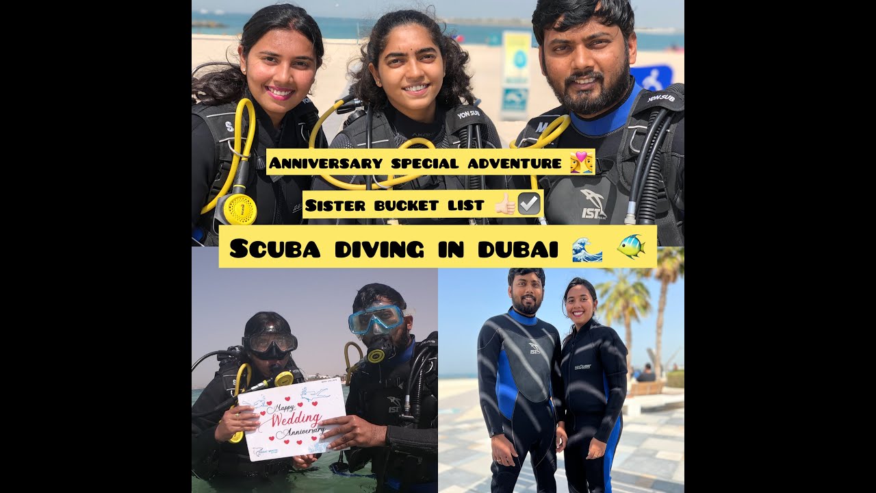 Scuba Diving in dubai 🌊 🐠 ||anniversary adventure 👩‍❤️‍👨|| dubaivlogsteluguvlogs