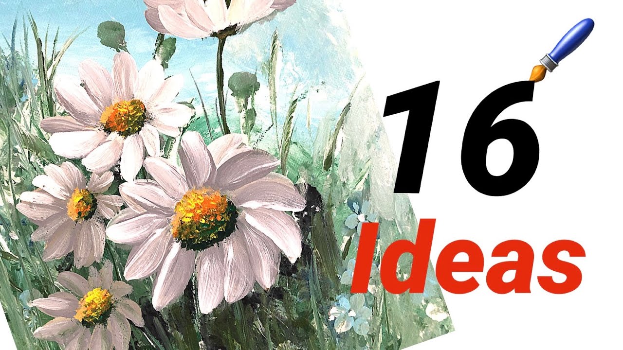 16 Ideas de un minuto para pintar cuadros fáciles y rápidos.