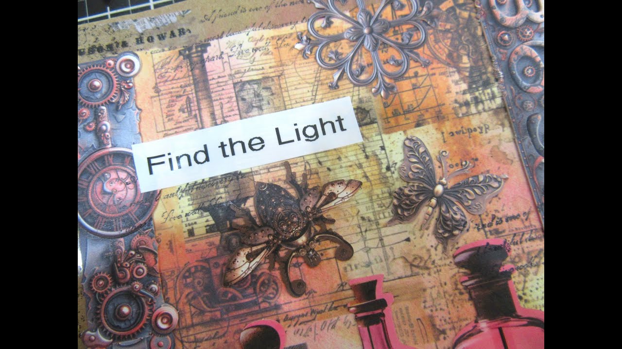 Steampunk Art Journal Page - Find the Light