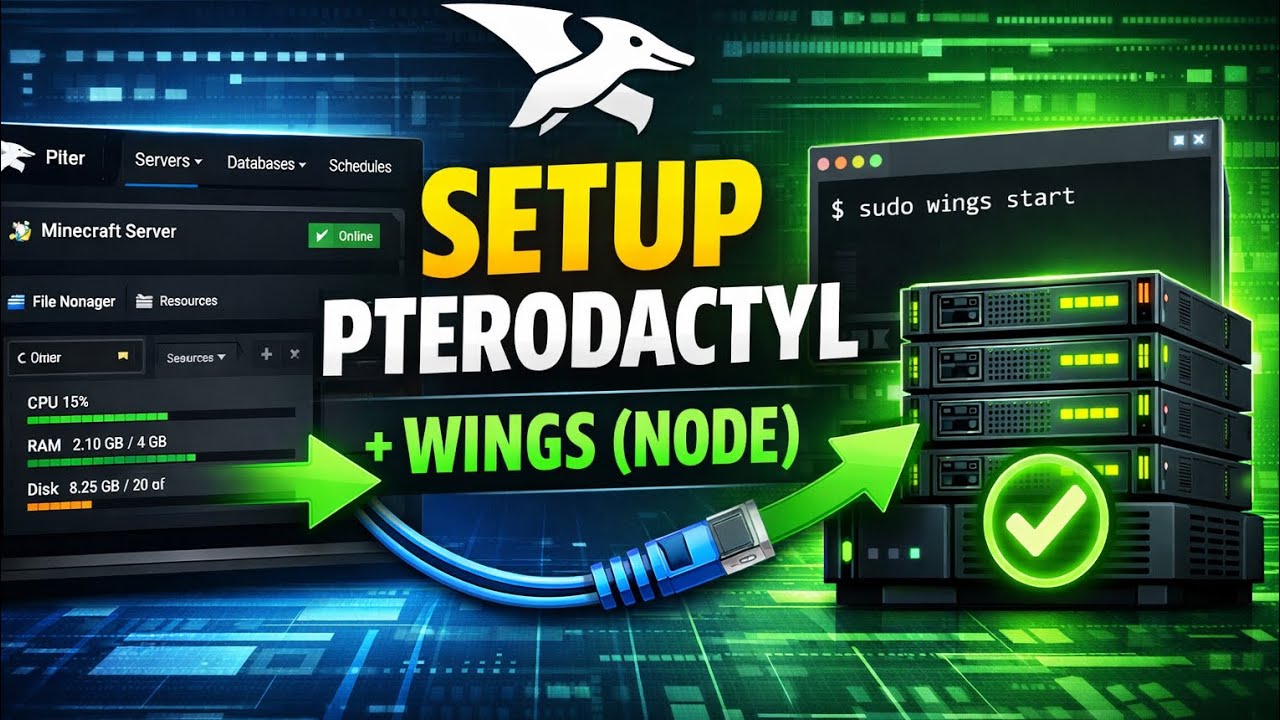 Cara Setup Pterodactyl dan Setup Wings (Node) di Ubuntu 24.04 LTS