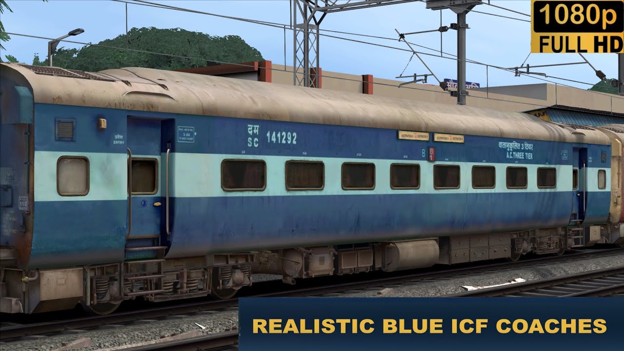 REALISTIC BLUE ICF COACHES FIRST LOOK VIDEO IN TRAIN SIMULATOR CLASSIC| INDOSIMWORLD