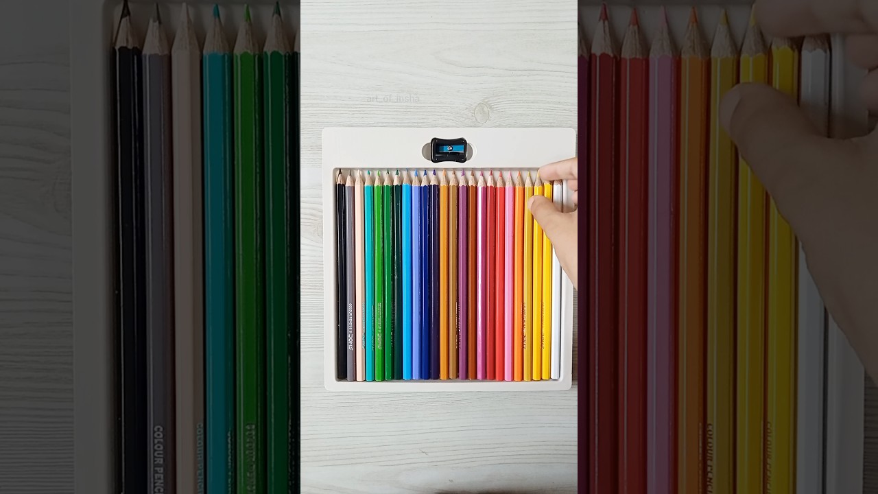 24 Shades Doms Pencil Colour #shorts #ytshorts #art #artofinsha #unboxing