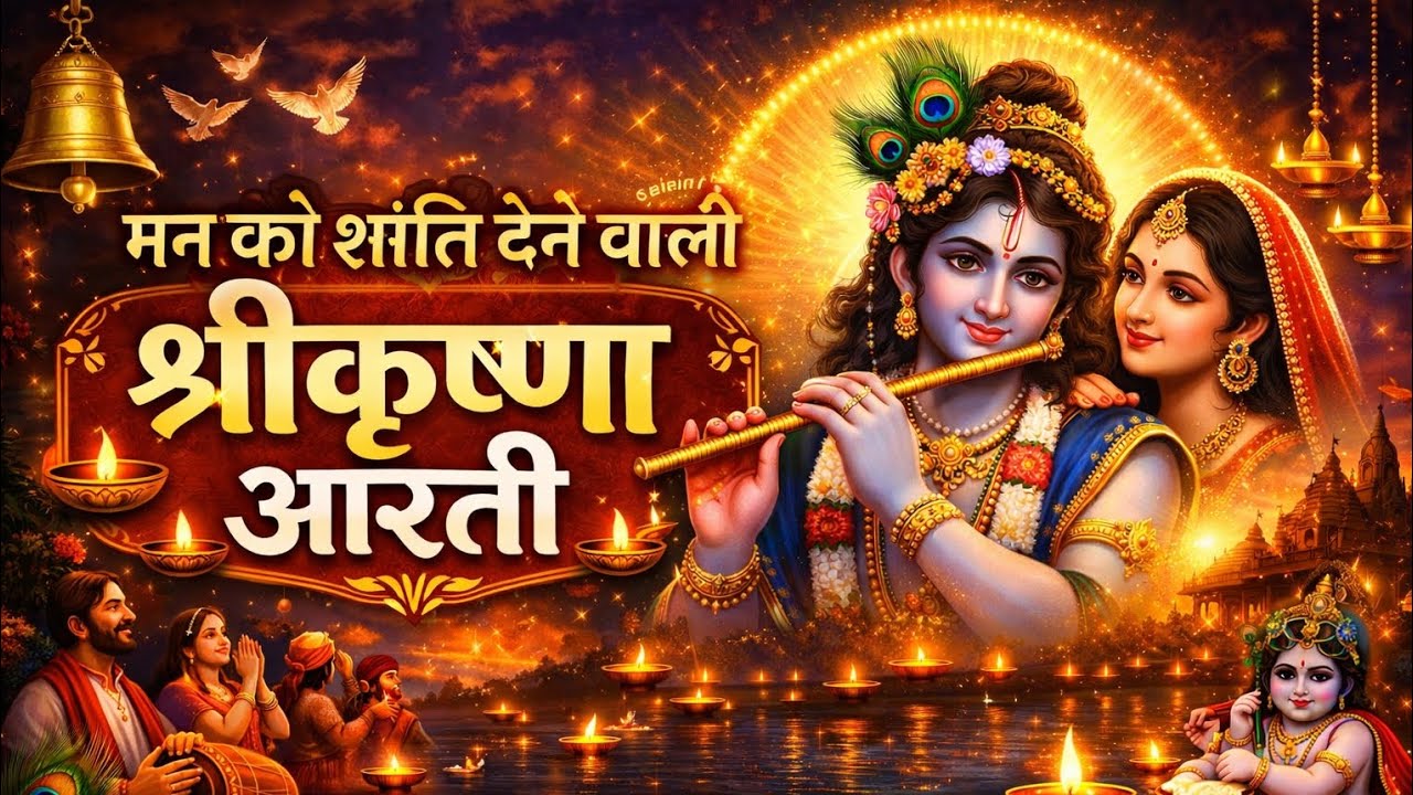 सुबह-शाम सुनने वाली कृष्ण आरती | Shri Krishna Aarti | मन को शांति देने वाली आरती