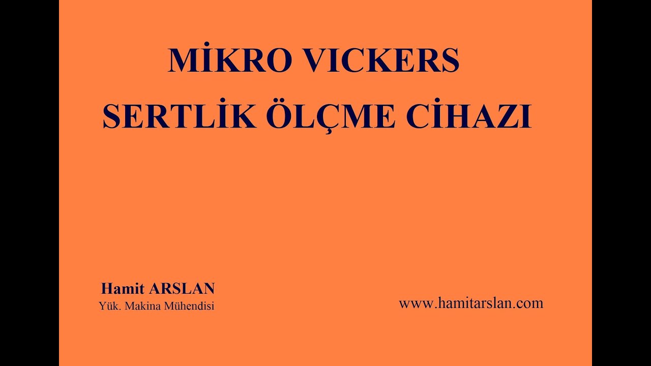 MIKRO VICKERS SERTLİK ÖLÇME CİHAZI