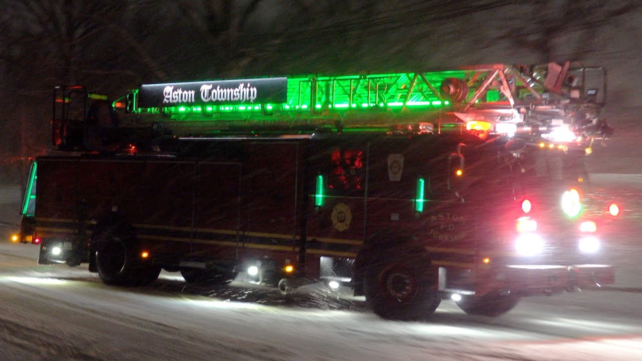 Chester Township Pipeline 47, Aston Township *NEW* Truck 17 & Brookhaven Quint 52 Responding
