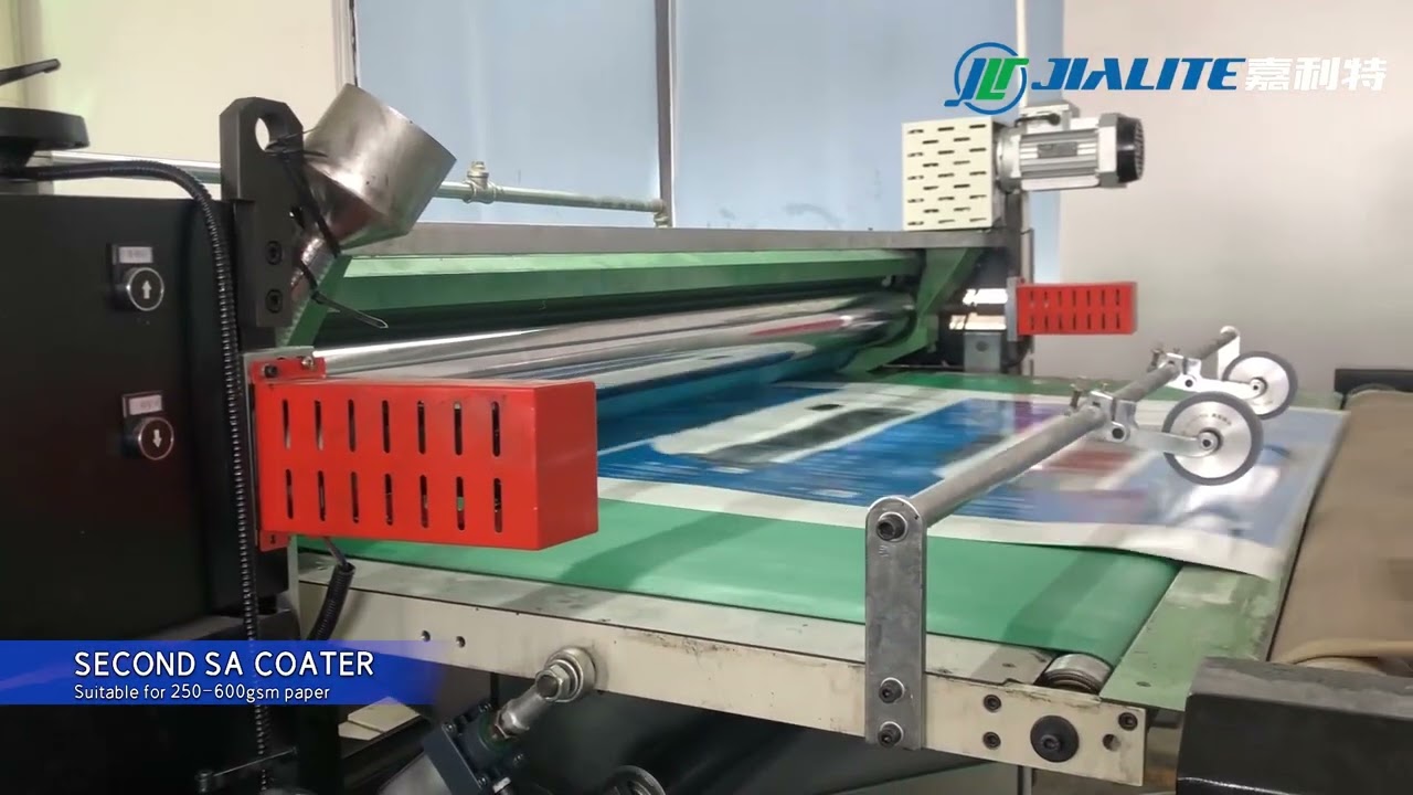 Amazing // so big uv oil coating machine can coating water based oil and uv oil at the same time