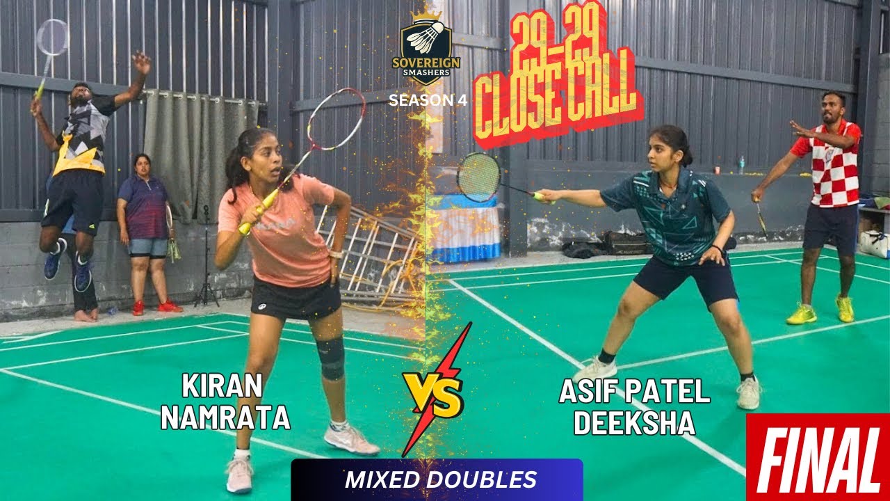 Deeksha & Asif 🆚 Kiran & Namrata | FINAL | MIXED DOUBLES | 30–29 THRILLER | Sovereign Smashers S4 🏆🔥