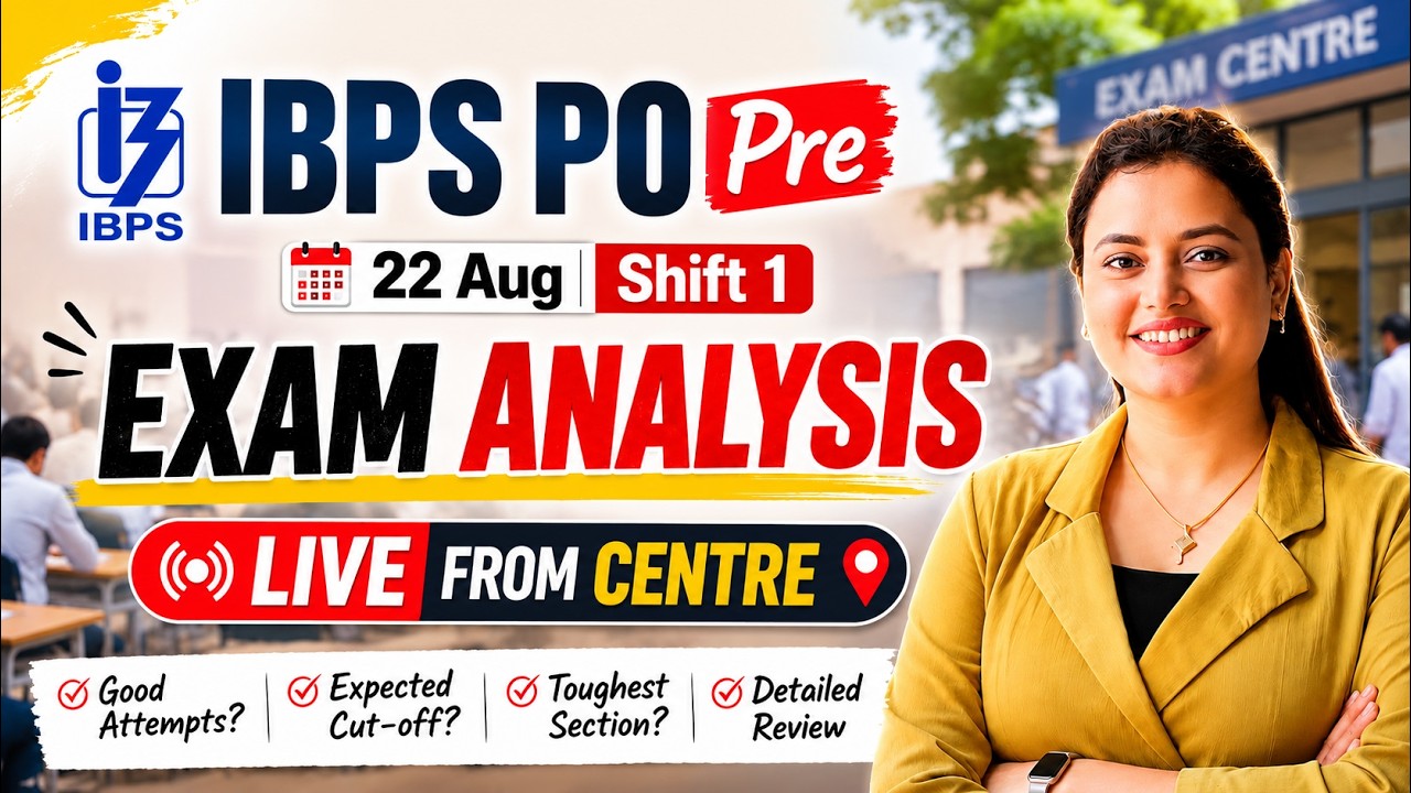 🔴 IBPS PO Prelims 2026 English Analysis | 22 Aug 2026 First Shift | Memory Based Questions