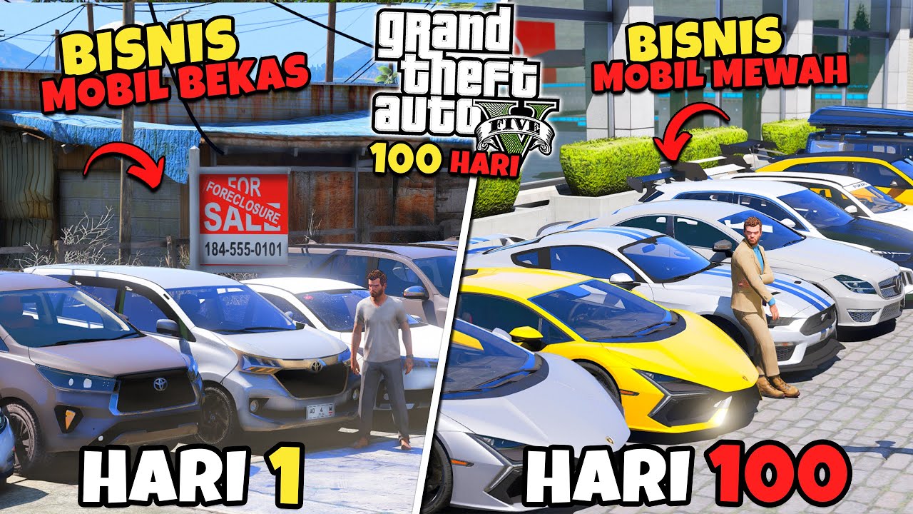 100 Hari Di GTA 5 Dari Bisnis Mobil Bekas Sampai Punya Bisnis Mobil Mewah