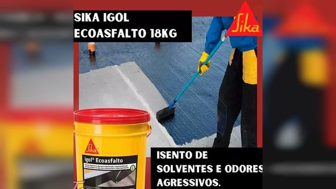 Review: Igol Ecoasfalto Sika Balde 18 Litros Ipermeabelizante .