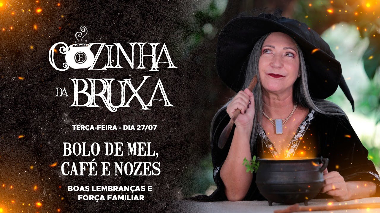 BOLO DE MEL, CAFÉ E NOZES - FEITIÇO FORÇA FAMILIAR E BOAS LEMBRANÇAS