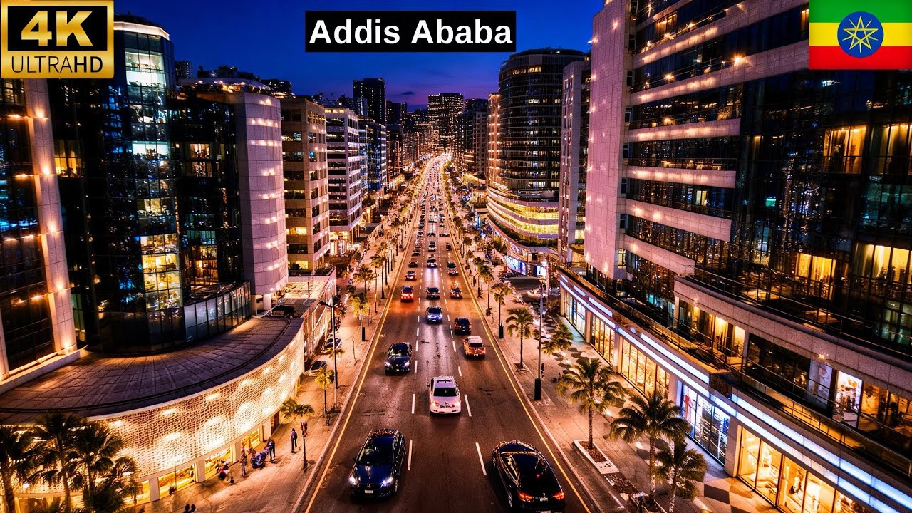 4K Addis Ababa Nightlife 🇪🇹 | You Won’t Believe Africa’s Night City Drive!
