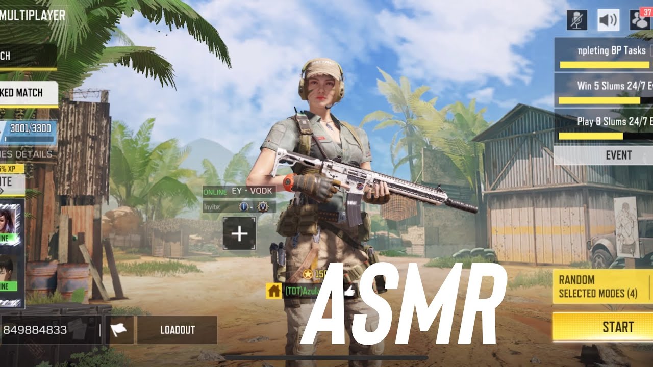 ASMR Playing COD Mobile Ranked with Mouth Sounds and Inaudible Whispering