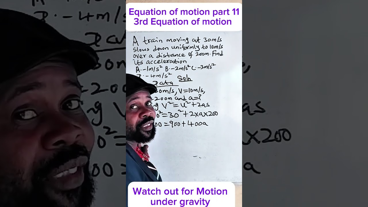 Equations of Motion part 11 