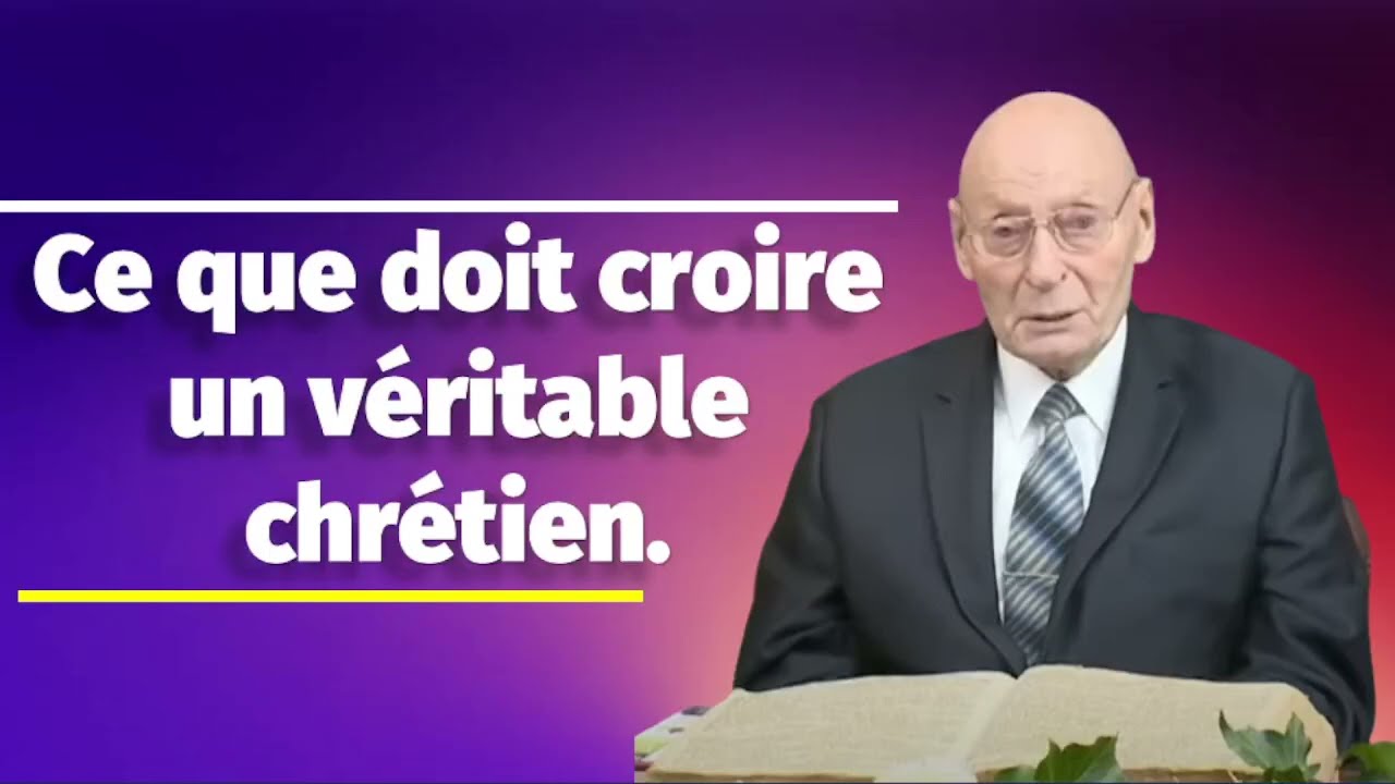 CE QUE DOIT CROIRE UN VRAI CHRETIEN.  EWALD FRANK