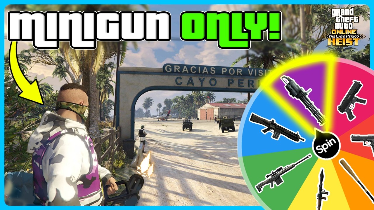 MINIGUN ONLY CAYO PERICO HEIST! (GTA 5 Online)