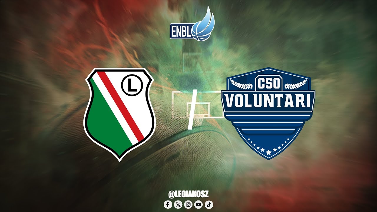 ĆWIERĆFINAŁ ENBL: Legia Warszawa - CSO VOLUNTARI | Transmisja meczu ENBL