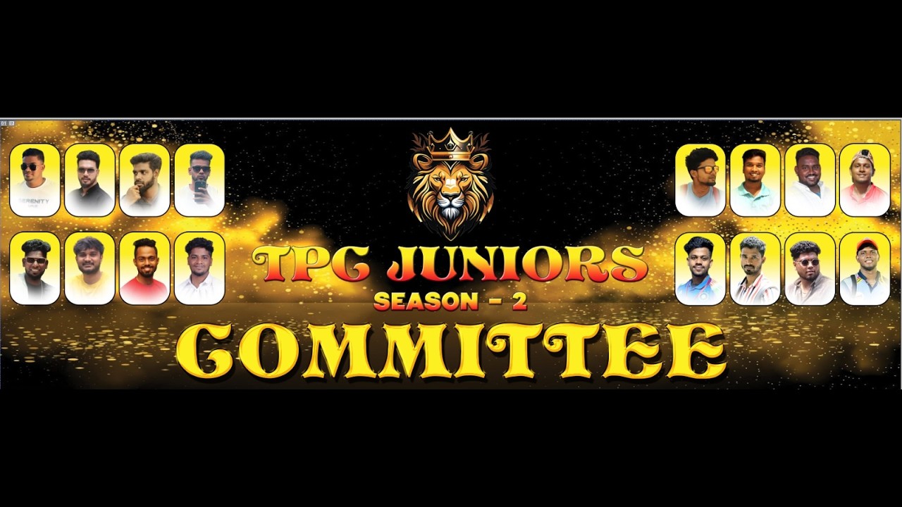 T.P.C JUNIORS PREMIER LEAGUE || SEASON - 2 || FINAL DAY ||